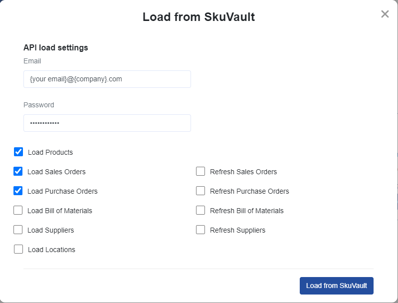 SkuVault-LoadData